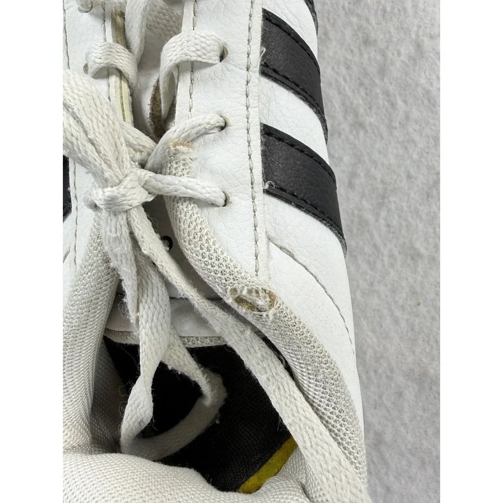 Adidas VL Court 3.0 Kids White Black Gum Sneakers ID9062 Size 3Y